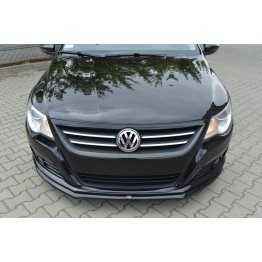 Накладка сплиттер на передний бампер на VW Passat CC